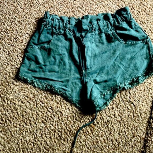 Young Fabulous and Broke ​Izzy Raw Edge Linen Blend Shorts M - Picture 2 of 7